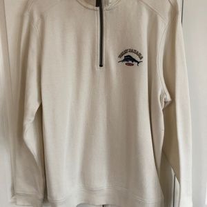 Tommy Bahama, Small, ivory, long sleeve, half zip knit men’s pullover